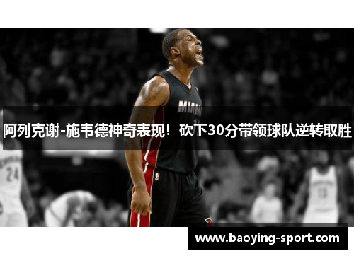 阿列克谢-施韦德神奇表现！砍下30分带领球队逆转取胜